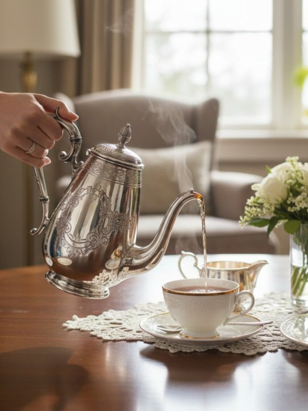 Vintage Silver-plated Tea/Coffee Pot late 19th to early 20th Century